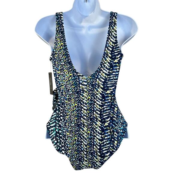Vince Camuto Wrap-Tie One-Piece Swimsuit 408 Midnight V28770 Women's 4 NWT - Picture 4 of 9